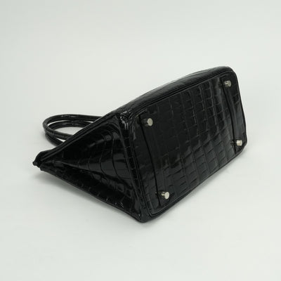 エルメス HERMES バーキン30 バーキン 30 バッグ トートバッグ ニロティカス クロコダイル ノワール Noir ブラック Black 黒 シルバー金具
