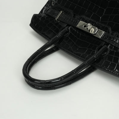 エルメス HERMES バーキン30 バーキン 30 バッグ トートバッグ ニロティカス クロコダイル ノワール Noir ブラック Black 黒 シルバー金具
