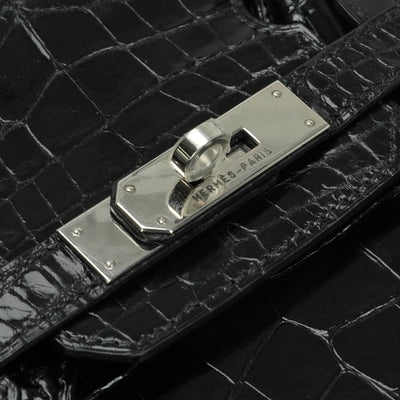 エルメス HERMES バーキン30 バーキン 30 バッグ トートバッグ ニロティカス クロコダイル ノワール Noir ブラック Black 黒 シルバー金具