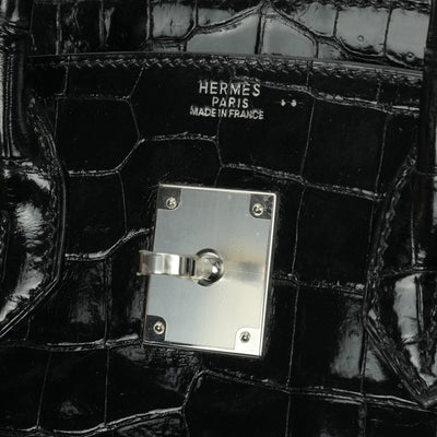 エルメス HERMES バーキン30 バーキン 30 バッグ トートバッグ ニロティカス クロコダイル ノワール Noir ブラック Black 黒 シルバー金具