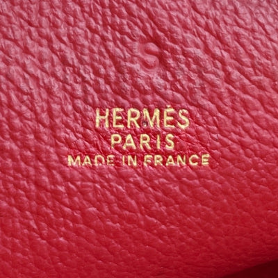 エルメス HERMES ジョッキー バッグ ショルダーバッグ シェーブル レッド 赤 ゴールド金具 シェブルミゾル ポシェット