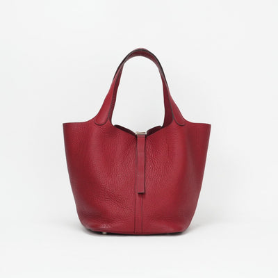 エルメス HERMES ピコタンMM ピコタン MM ピコタン22 バッグ トートバッグ トリヨンクレマンス レッド 赤 シルバー金具