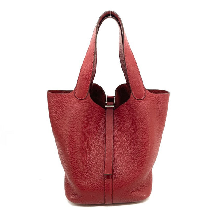 HERMES HERMES Picotin MM Picotin MM Picotin 22 Tote bag Toryon Clemence red silver hardware