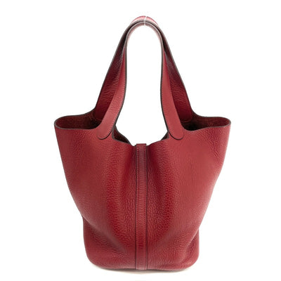 HERMES HERMES Picotin MM Picotin MM Picotin 22 Tote bag Toryon Clemence red silver hardware