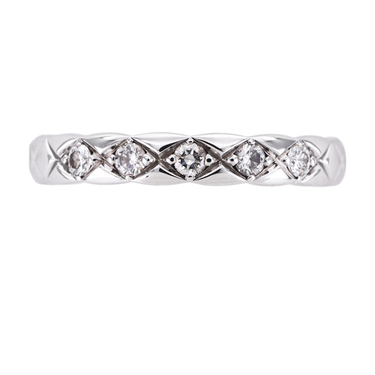 CHANEL CHANEL Coco Crush Collection Ring Coco Crush Matelass? Ring Pt950 Silver Diamond Ring Wedding Ring Marriage Ring Platinum