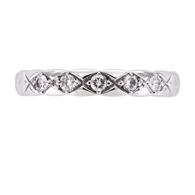 CHANEL CHANEL Coco Crush Collection Ring Coco Crush Matelass? Ring Pt950 Silver Diamond Ring Wedding Ring Marriage Ring Platinum