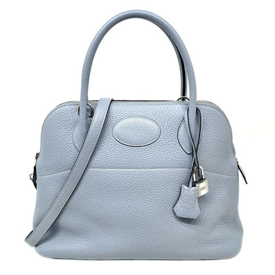 HERMES HERMES Bolide 31 Bolide 31 Bag, Tote bag, Shoulder bag, Torillon Clemence, Blue, Silver hardware