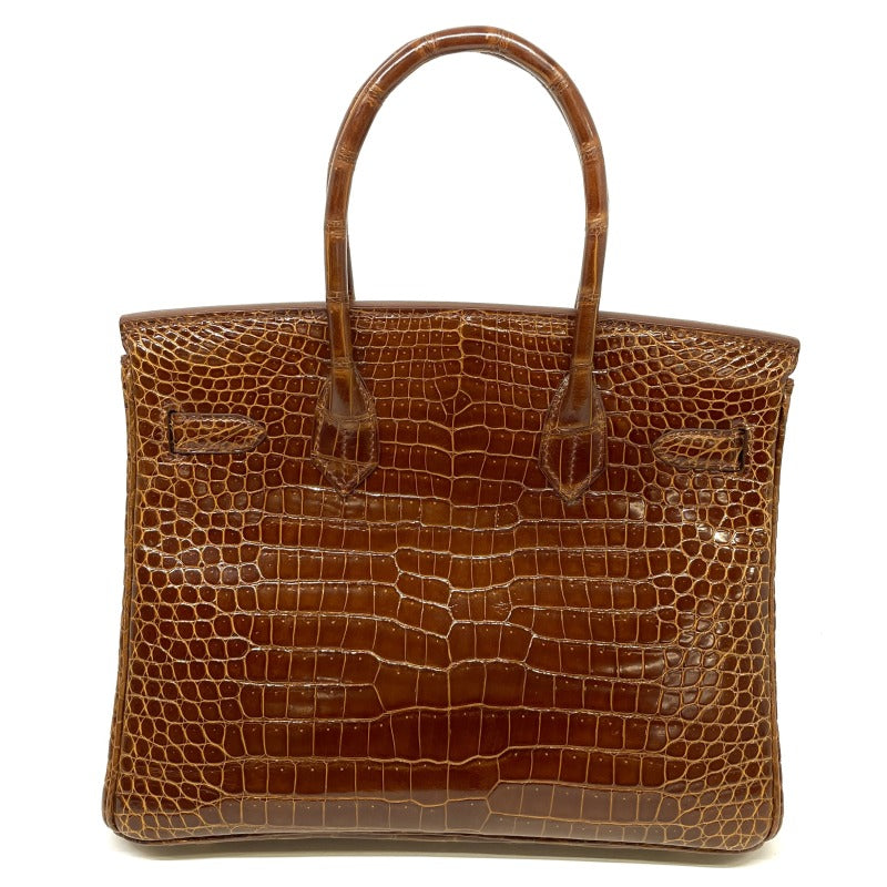 HERMES 헤르메스 Birkin 30 Birkin 30 가방, 토트 백, 폴로여, 악어, Miel, 갈색, 갈색, 금 피팅, 핸드백