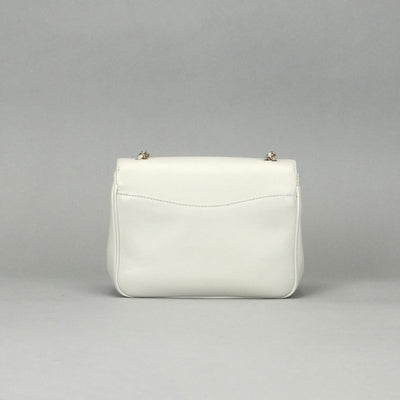 CHANEL CHANEL bag shoulder bag calfskin white gold hardware Coco mark chain shoulder bag full flap