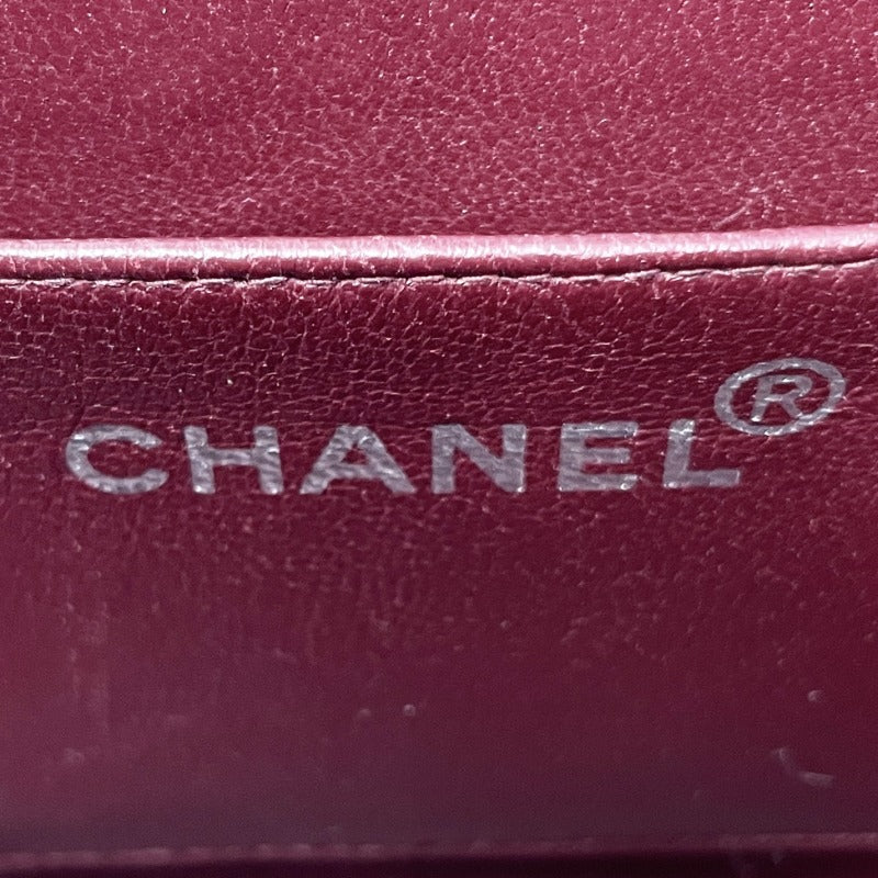 CHANEL CHANEL Matelass? Bag Vanity bag Pouch Lambskin Black Silver Fittings Vanity Makeup Bag