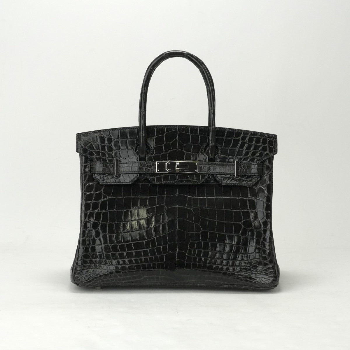 HERMES 헤르메스 Birkin 30 Birkin 30 가방 토트 백 닐 로티 쿠스 악어 GRAFFFeat Grey Gray Silver Metal Fittings 핸드백