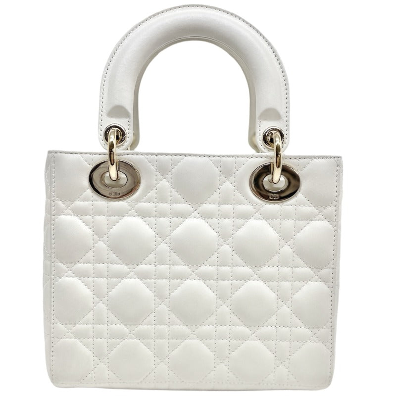 CHRISTIAN DIOR CHRISTIAN DIOR Lady dior small LADY DIOR MY ABCDIOR Small bag MYABC Cannage bag Bag, Tote Bag, Shoulder Bag, Lambskin, White, White, Gold Fittings