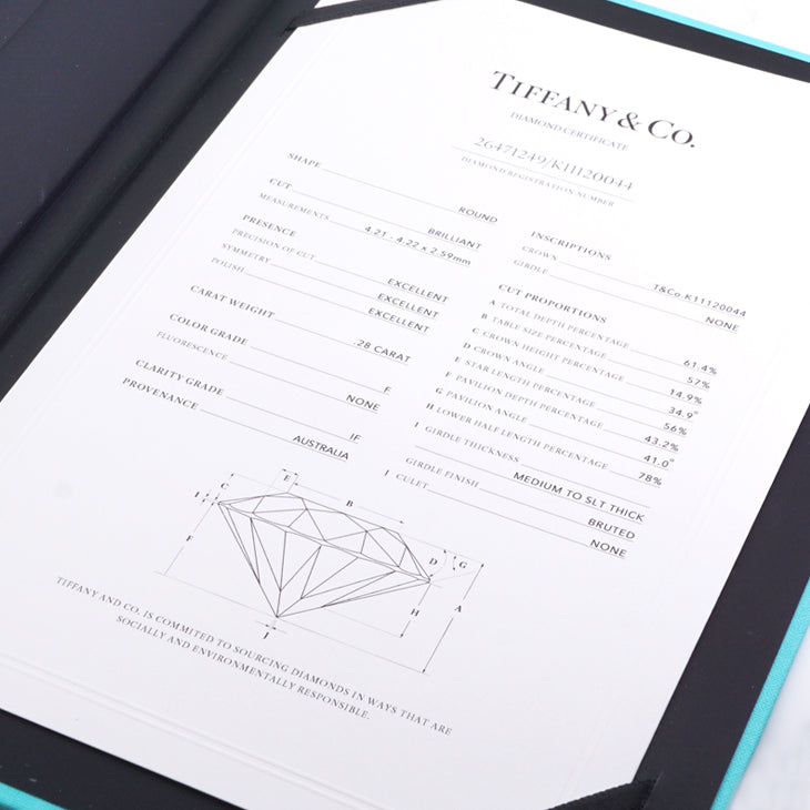 ティファニー TIFFANY&Co. エンゲージメント リング プラチナ ティファニー セッティング リング 指輪 Pt950 シルバー ソリテール ダイヤリング 婚約指輪