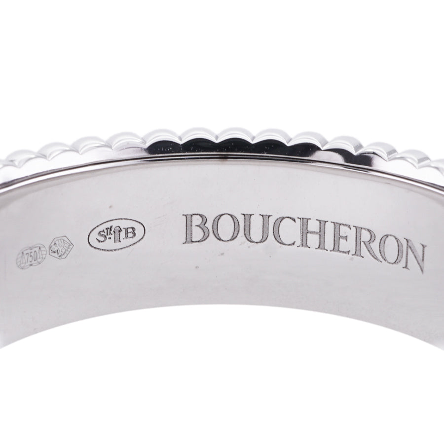 ブシュロン BOUCHERON キャトル キャトル ブラック ダイヤモンド リング スモール リング 指輪 750WG×ブラックPVD シルバー ダイヤリング キャトルリング