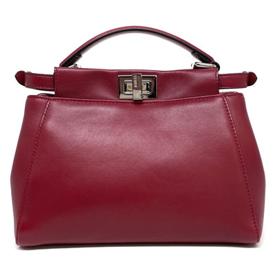 FENDI 펜디 Peekaboo small Mini peekaboo Peekaboo mini Bag bugs 나파 가죽 파이썬 레드 핑크 Bicolor 빨간 실버 메탈 핸드백