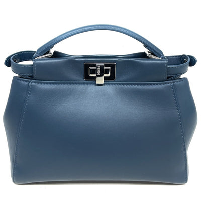 FENDI FENDI Peekaboo small Mini peekaboo Peekaboo mini Bag, tote bag, shoulder bag, nappa leather, blue, blue, silver fittings, handbag