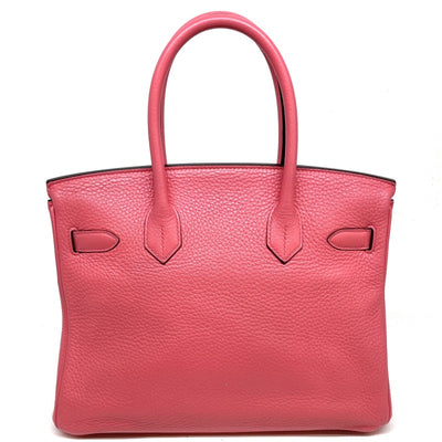 HERMES 爱马仕 Birkin 30 Birkin 30 袋子手提袋Toryon Clemence玫瑰Azare粉红色银金属手提包