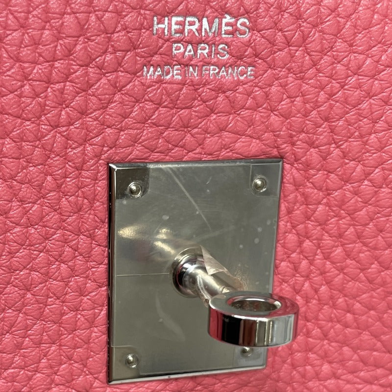 HERMES 爱马仕 Birkin 30 Birkin 30 袋子手提袋Toryon Clemence玫瑰Azare粉红色银金属手提包