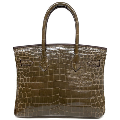 HERMES HERMES Birkin 30 Birkin 30 Bag, Tote Bag, Nilotticus, Crocodile, Brown, Silver Fittings