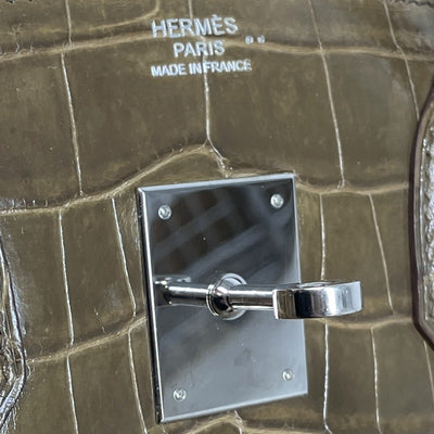 HERMES HERMES Birkin 30 Birkin 30 Bag, Tote Bag, Nilotticus, Crocodile, Brown, Silver Fittings