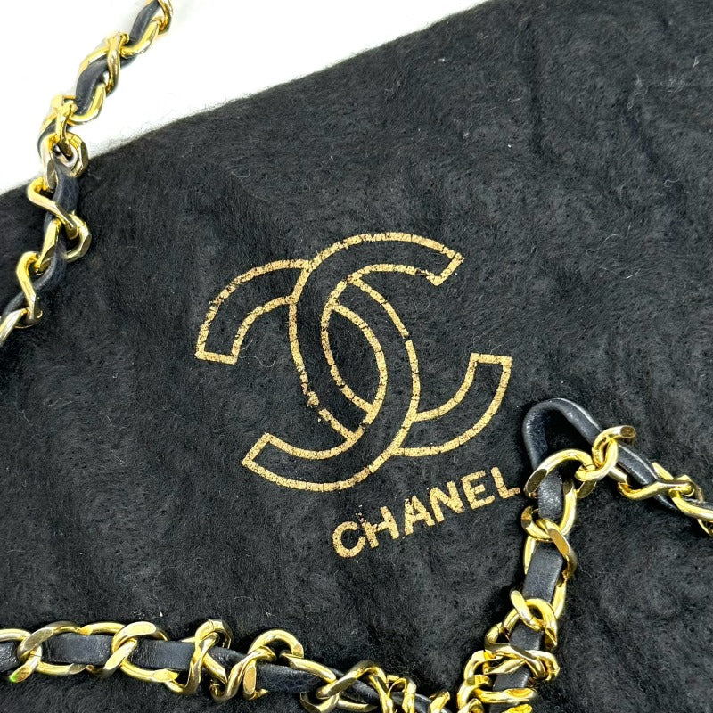 シャネル CHANEL シェブロン Vステッチ バッグ ショルダーバッグ キャビアスキン ネイビー 紺 ゴールド金具