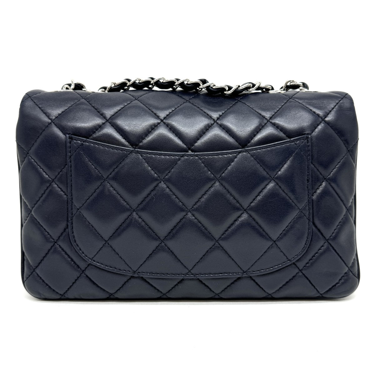 CHANEL 샤넬 Matelasse 25 trio Single flap w 플랩 Double chain W chain Matelass? 가방 숄더백 램스 피부 네이비 네이비 실버 금속 피팅 체인 어깨 가방 S 플랩 W chain Single flap Double chain코코 마크 턴록