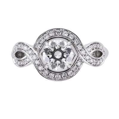 HARRY WINSTON 哈里·温斯顿百合集群订婚戒指百合集团的哈里·温斯顿钻石戒指订婚戒指铂金
