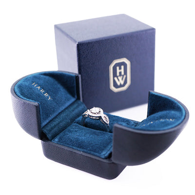 HARRY WINSTON 哈里·温斯顿百合集群订婚戒指百合集团的哈里·温斯顿钻石戒指订婚戒指铂金