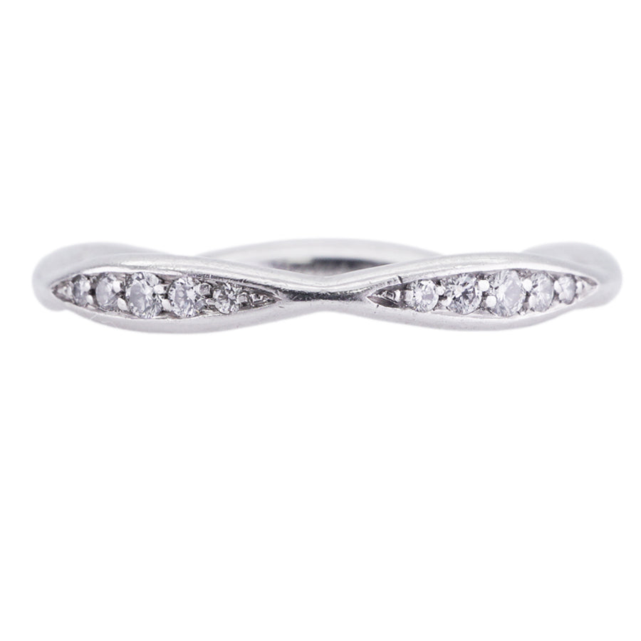 CHANEL CHANEL Eternity Ring Half Eternity Camellia Collection Diamond Ring Wedding Ring Marriage Ring Platinum