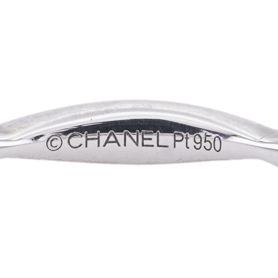 CHANEL CHANEL Eternity Ring Half Eternity Camellia Collection Diamond Ring Wedding Ring Marriage Ring Platinum