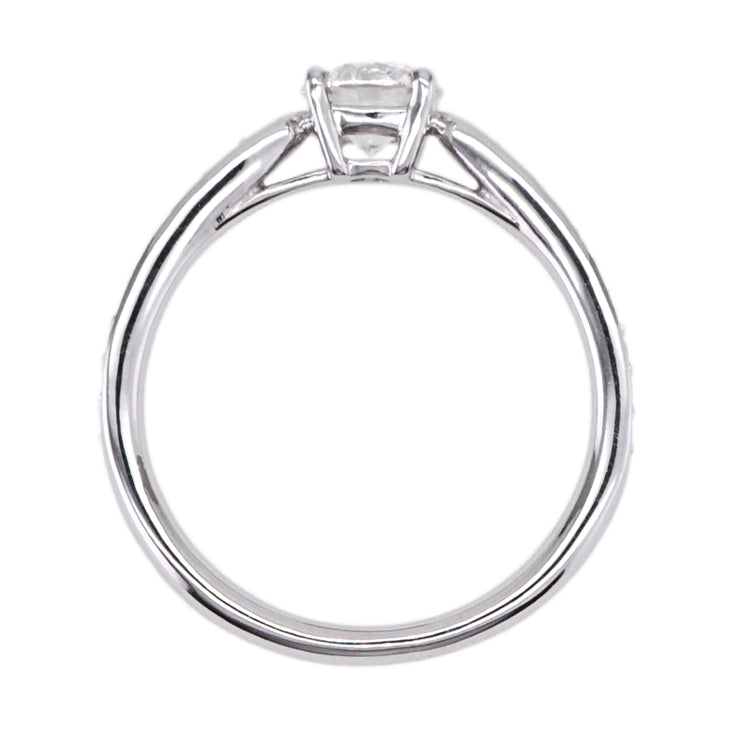 Tiffany & Co. TIFFANY&Co. Round Brilliant Engagement Ring Diamond Platinum Band Half Eternity Half Circle Tiffany & Co. Harmony Ring Pt950 Platinum Diamond Ring Engagement Ring