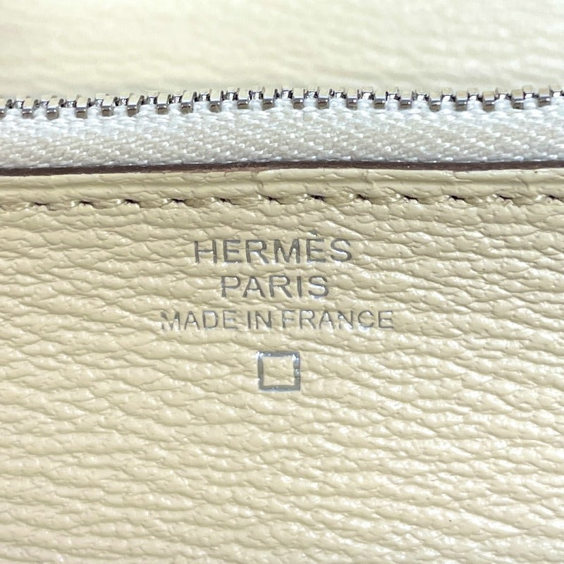 HERMES 헤르메스 Kelly wallet Kelly wallet long 지갑 롱 지갑 롱 지갑 악어 악어 바닐라 아이보리 실버 금속 피팅 이국