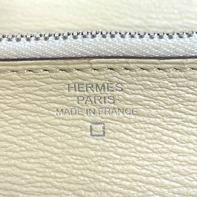 HERMES HERMES Kelly wallet Kelly wallet long Wallet Long Wallet Long Wallet Alligator Crocodile Vanilla Ivory Silver Metal Fitting Exotic