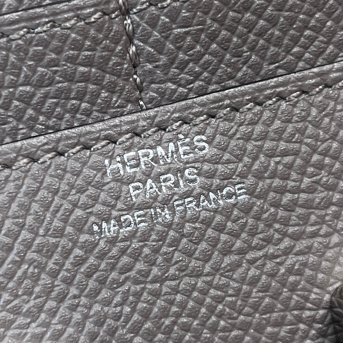 HERMES 爱马仕 Constance compact Constance compact 钱包，比福尔德钱包，迷你钱包，迷你钱包，爱普生，埃托普，灰色，银色配件，vo Epson