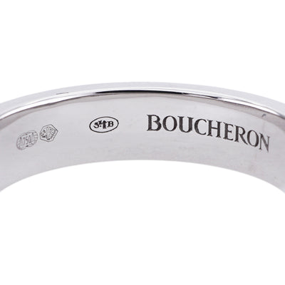 ブシュロン BOUCHERON キャトル ラディアント リング ハーフ キャトルリング quatre radiant edition リング 指輪 750WG 結婚指輪 マリッジリング ホワイトゴールド K18WG