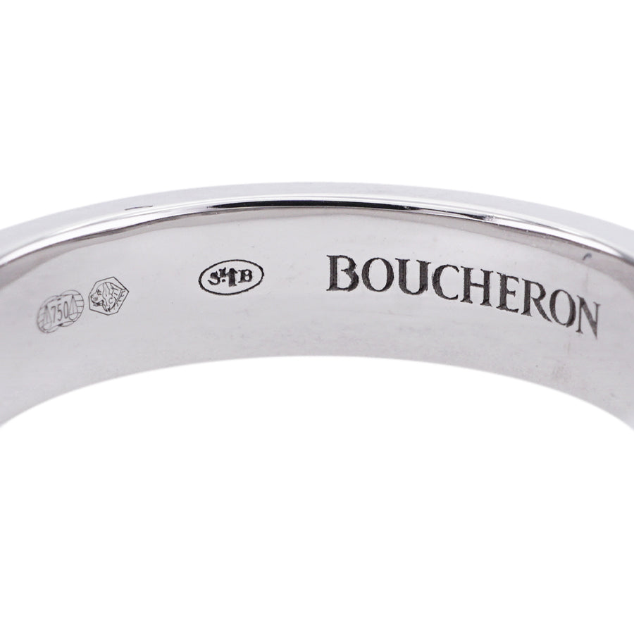 ブシュロン BOUCHERON キャトル ラディアント リング ハーフ キャトルリング quatre radiant edition リング 指輪 750WG シルバー 結婚指輪 マリッジリング ホワイトゴールド K18WG