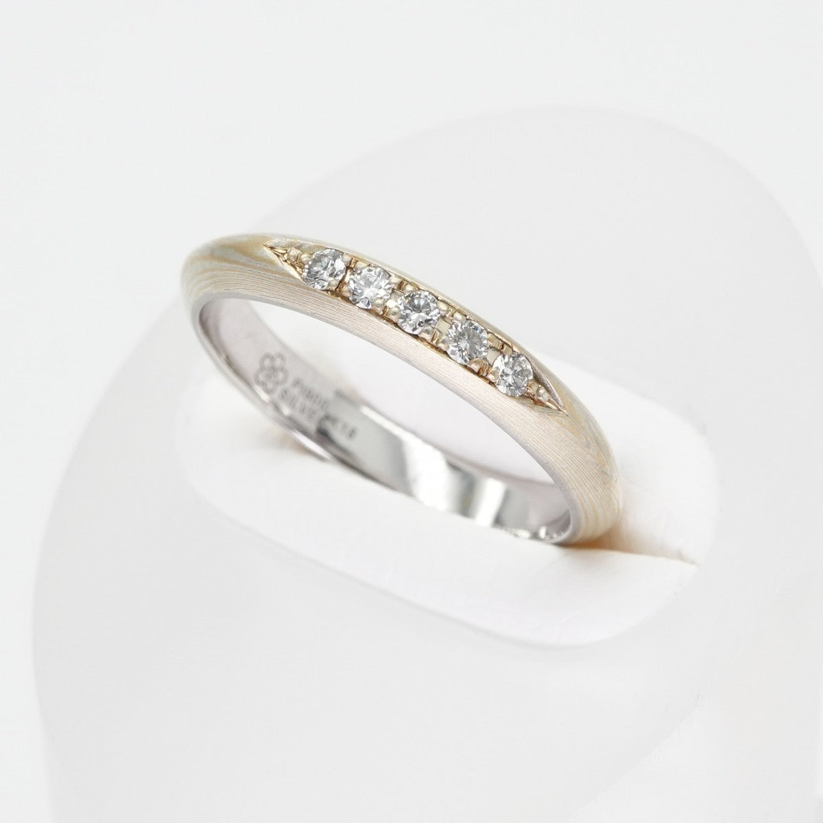 Mokumeganeya/Mokume Kaneya MOKUMEGANEYA Koi Sakura Ring Pt900/750YG/SV925 Beige Diamond Ring Marriage Ring Wedding Ring Platinum Gold