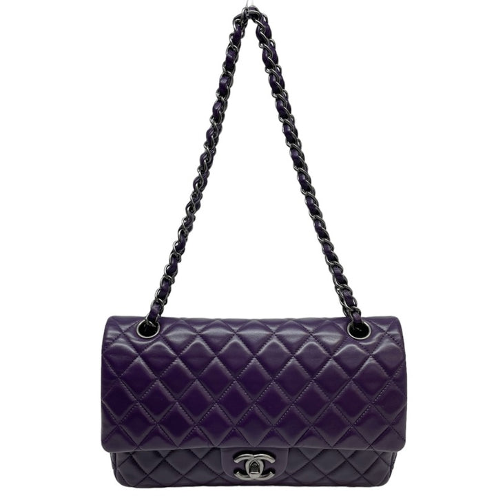 最終お値下げ　CHANEL マトラッセ　メタリックパープル シャネル CHANEL マトラッセ25 ダブルフラップ Wフラップ ダブル