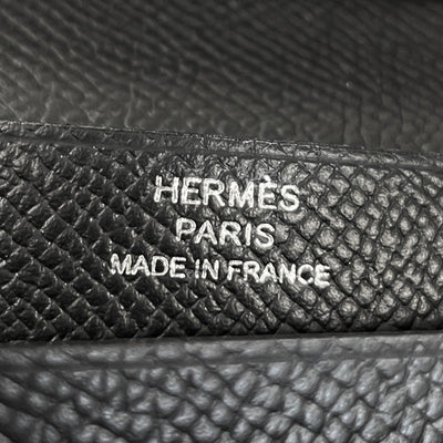 HERMES HERMES B?arn soufflet Bearn soufflet Wallet Long Wallet Epson Solar Black Black Black Metal Fittings Vo Epson