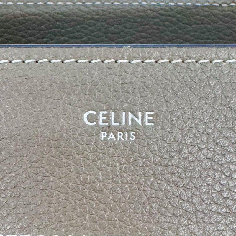 セリーヌ CELINE ラゲージ マイクロ マイクロラゲージ ラゲージマイクロ ドラムドカーフスキン スリ グレー シルバー金具