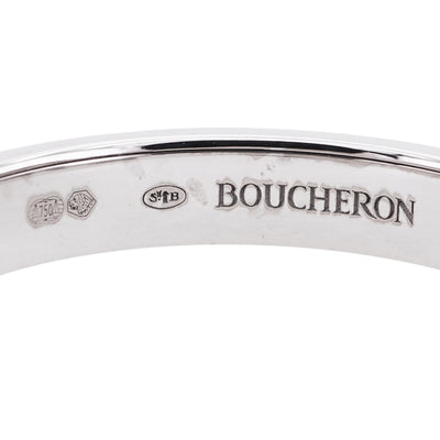 BOUCHERON Boucheron牛黑色钻石环半牛黑 Quatre ring 半Quatre黑色戒指750WG。