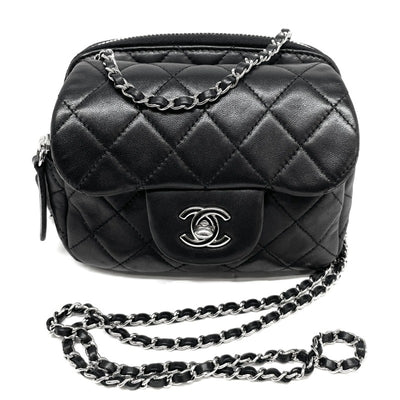 CHANEL CHANEL Matelass? Mini matelasse Mini mat Bag Shoulder Bag Lambskin Noir Black Silver Hardware Chain Shoulder Bag Chain Wallet WOC