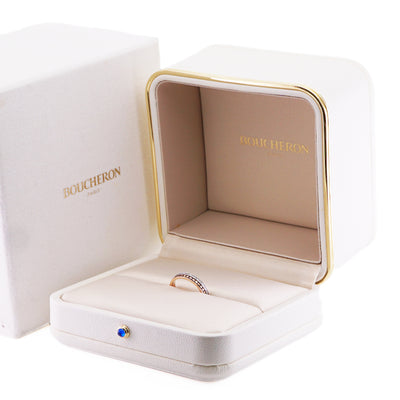 ブシュロン BOUCHERON キャトル クラシック ダイヤモンド リング ハーフ キャトルリング キャトルダイヤ リング 指輪 750PG ホワイトゴールド イエローゴールド ピンクゴールド ブラウンPVD