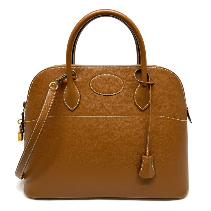 HERMES HERMES Bolide 35 Bolide 35 Bag, Tote Bag, Shoulder Bag, Kushbell, Gold, Brown, Brown, Gold Fittings