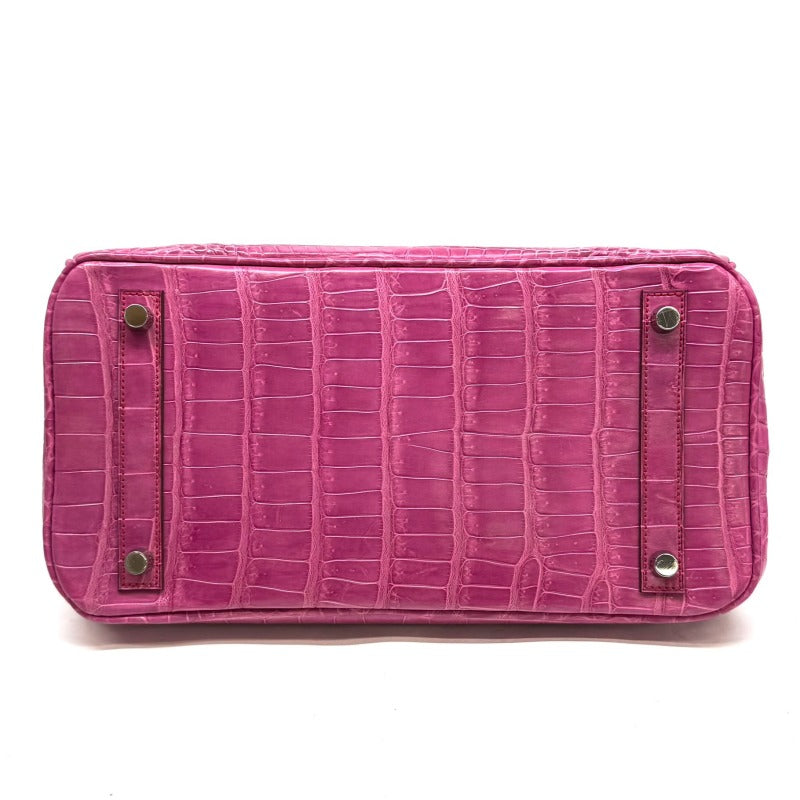 HERMES HERMES Birkin 30 Birkin 30 Polosus Crocodile Fuchsia Pink Pink Silver Metal Fittings