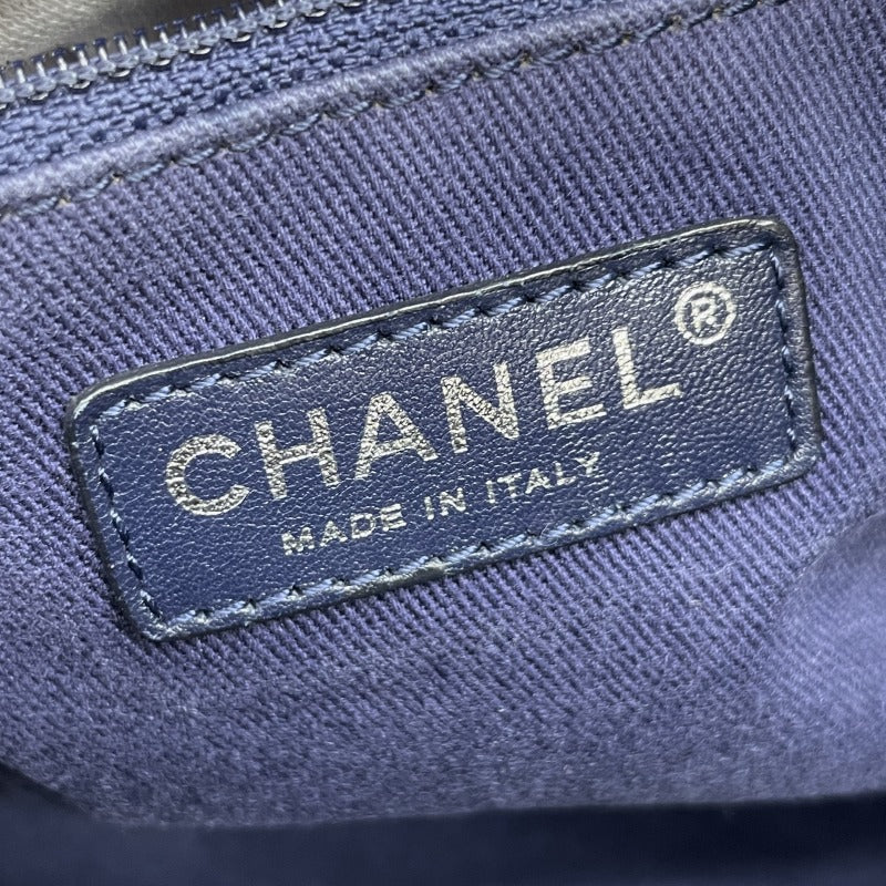 CHANEL 샤넬 Matelass? 가방, 토트 백, 숄더백, 가죽, 검은 색, 네이비, 검은 색, 네이비, 실버 피팅, 체인 숄더백, 코코 마크