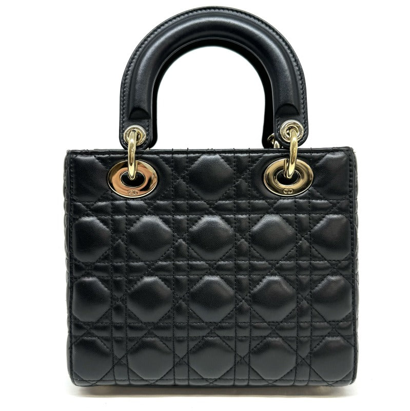 クリスチャンディオール CHRISTIAN DIOR レディディオール スモール LADY DIOR MY ABCDIOR MYABC カナージュバッグ バッグ トートバッグ ショルダーバッグ カナージュ ブラック 黒 ゴールド金具