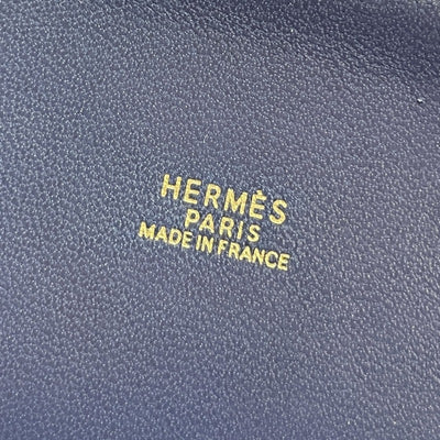 HERMES 헤르메스 Bolide 35 Bolide 35 Kushbell Navy Gold Metal Fittings