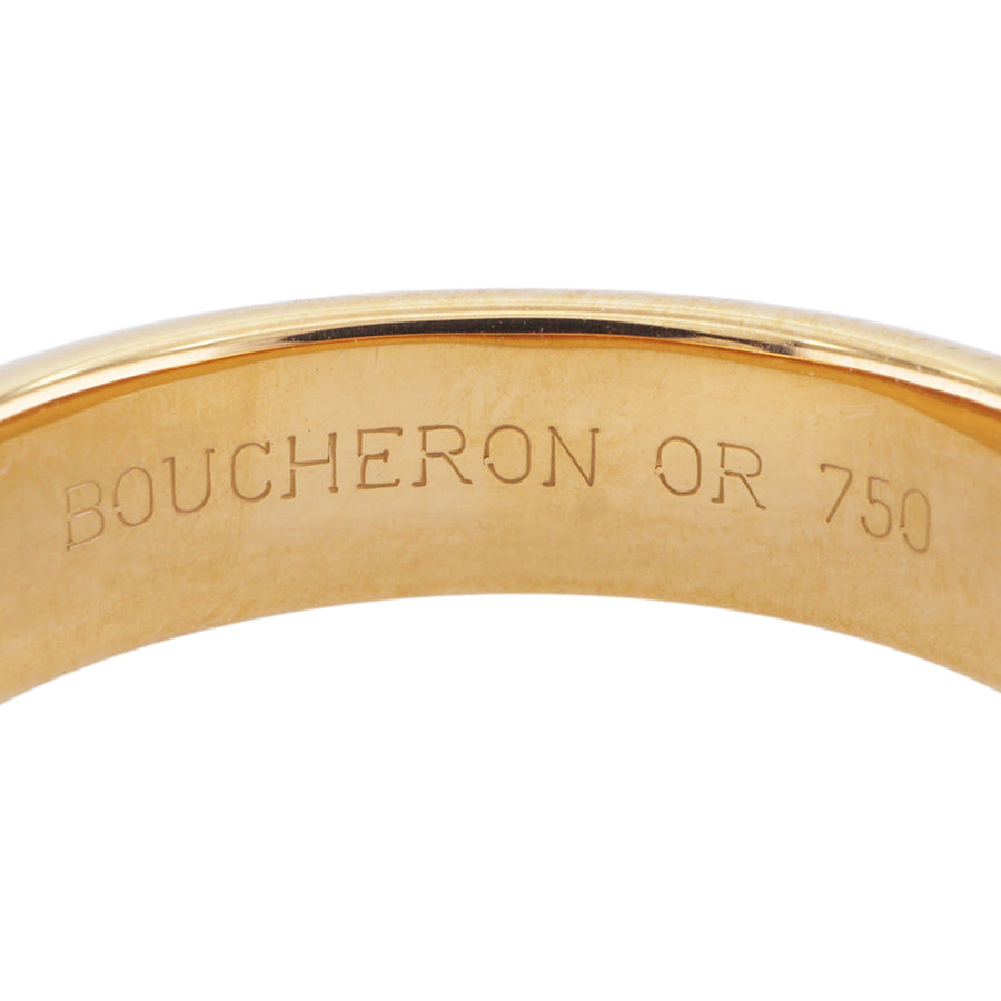 ブシュロン BOUCHERON ゴドロン ゴドロンリング 三連 GODRON マリッジリング 結婚指輪 イエローゴールド