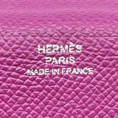 HERMES HERMES Bearn soufflet verso Bearn soufflet Wallet Long Wallet Epson Blu Indigo Rose Purple Blue Purple Silver Metal Fittings Vaugh Epson